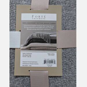 Dawson Forte 100% Cashmere Woven Throw Gray